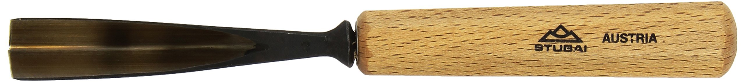 Stubai 524020 typ 40 z drewnianym uchwytem, dłuto do rzeźbienia w drewnie, złoty/beżowy, 20 mm