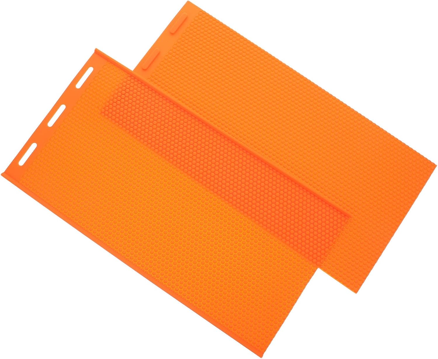 Silicone Beeswax Press Mold Honeycomb Wax Sheets for Beekeeping DIY Wax Making Orange Flexible Embossing Tool for Home Craft and Hive Foundation