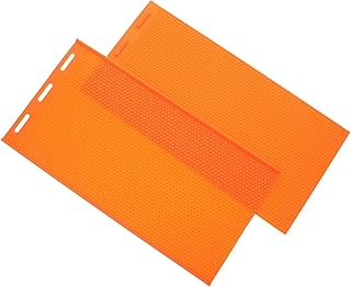 Beeswax Press Sheet Silicone Honeycomb Wax Sheets Making Mold for Beekeeping Orange Flexible Foundation Maker Tool