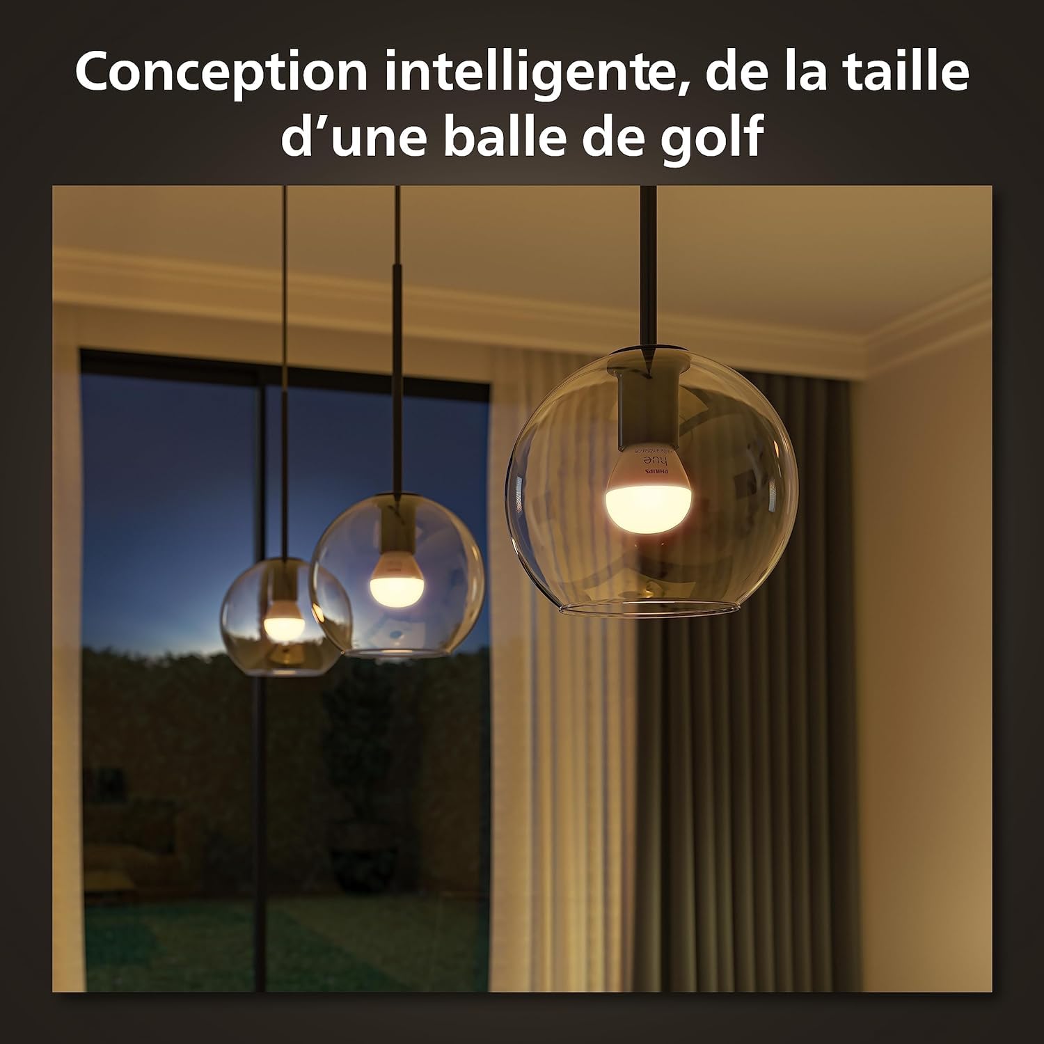 Philips Hue White ambiance, ampoule LED connectée sphérique compatible Bluetooth, E14, fonctionne avec Alexa, Google Assistant et Apple Homekit, lot de 2