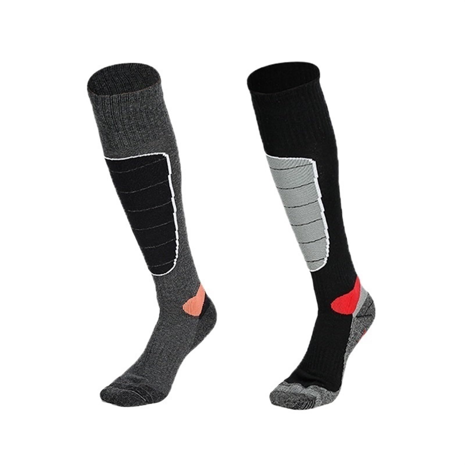 Calze da Sci Calzini da sci in lana for uomo Donna Calzini lunghi a compressione calda Calzini da ciclismo invernali alti al ginocchio Calzini sportivi da snowboard(Pack E (2 Pairs ),Euro M(35-39))
