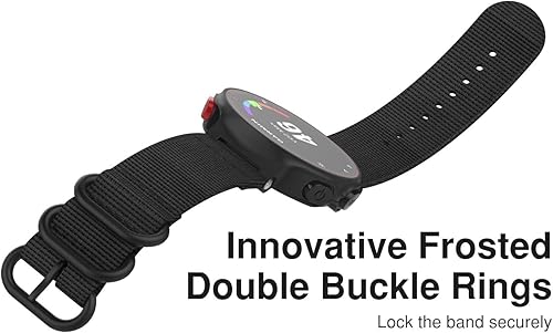 Miniatura 4 de MoKo Correa de reloj compatible con Garmin Forerunner 235220230620630735XTApproach S20S6S5, correa de repuesto ajustable de nailon tejido de alta