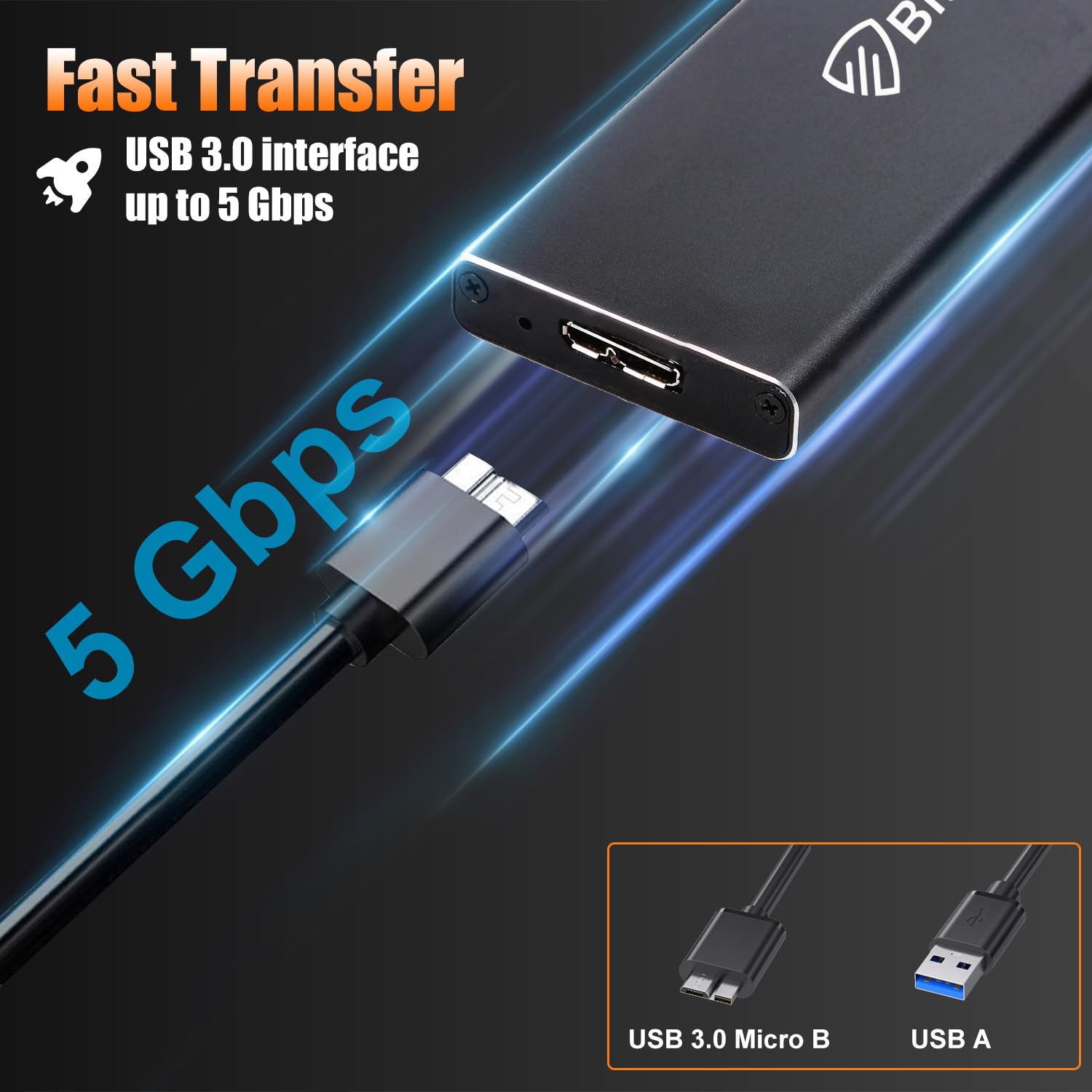 M2 SSD Esterno per MacBook Air 2010-2011 - Supporto USB 3.0 - Dettaglio