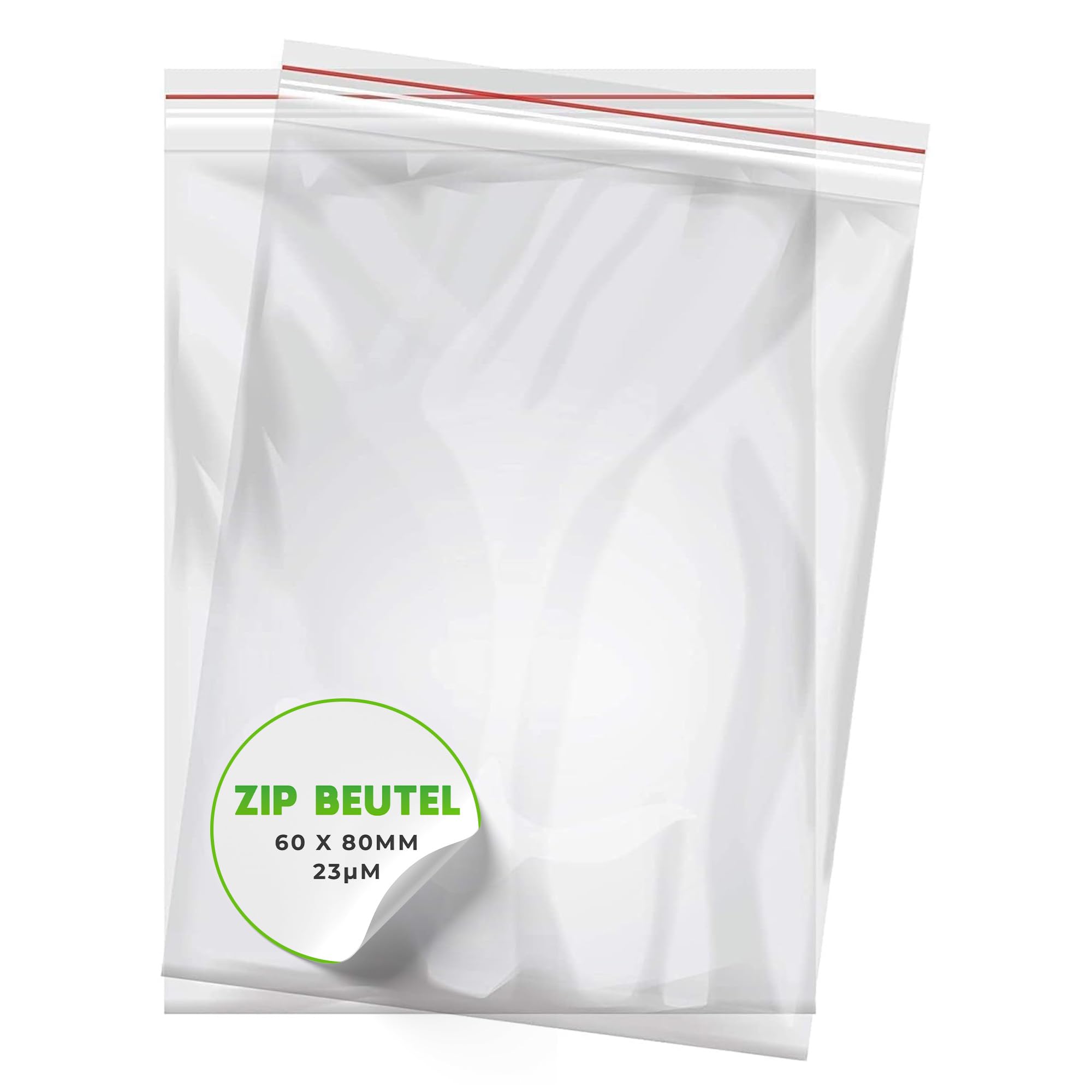 V1 TRADE Zip Beutel Set 100 Stück 60 x 80 mm - Baggys - Robuste Druckverschlussbeutel - Wiederverschließbare Beutel zu Einer Besseren Organisation - Plastikbeutel Verschließbar