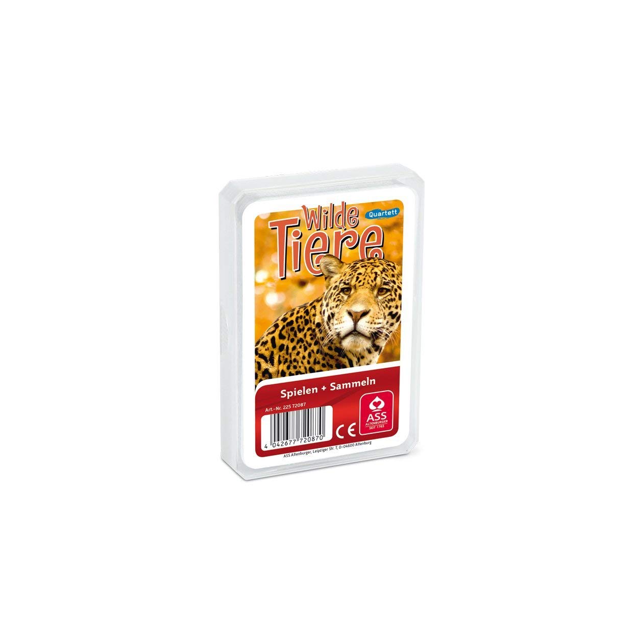 Ass Altenburger 22572087 - Quartett Wilde Tiere, Kartenspiel