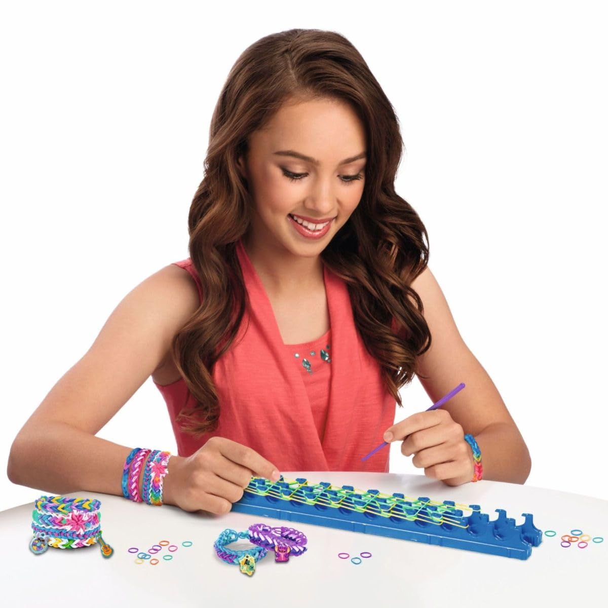 Lexibook, Laboratorio di Braccialetti Elastici Stitch Cra-Z-Loom, Blu, CRLOOM9D