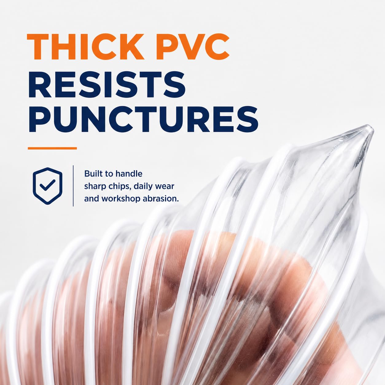 Tuyau de collecte de poussière en PVC de 2 1/2 po x 10 pi