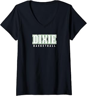 Womens Dixie High School Basketball V-Neck T-Shirt