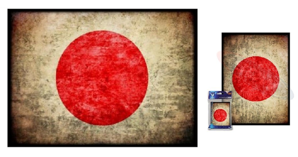 Max-Pro 100 Japan Japanese Flag Shuffle-Tech Sleeves Iconic Flags Collection (fits Magic/MTG Cards)