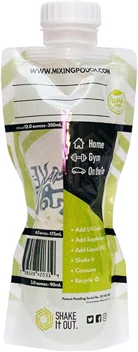 Miniatura 10 de Shake It Out Collapsible Shaker Bottle for Protein Shakes, Supplements - 12 Ounce Reusable, Recyclable, Travel Bottle