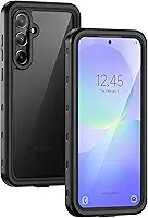 Lanhiem Capa para celular Samsung Galaxy A36, à prova d'água IP68, à prova de poeira, protetor de tela integrado, capa protetora robusta à prova de choque para Samsung A36 de 6,7 polegadas, preta