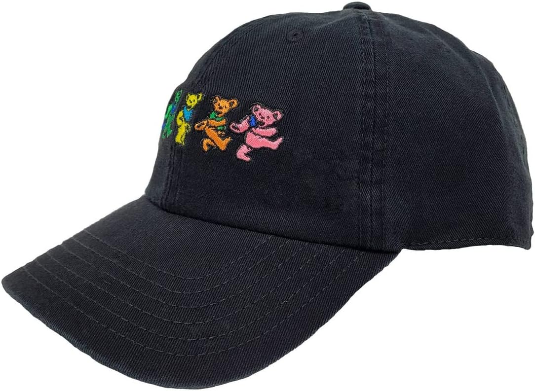 Ripple Junction Grateful Dead Dancing Bears Black Cotton Dad Hat