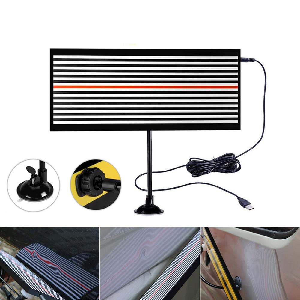 Zestaw narzędzi do naprawy wgnieceń bez lakieru, lampa LED, reflektor do wgnieceń, narzędzie do naprawy wgnieceń, z uchwytem regulacyjnym i linią USB do samochodu