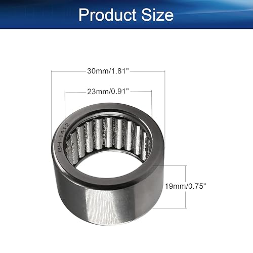 Miniatura 78 de Bettomshin 2 rodamientos de agujas B2420, diámetro de 1-1/2 pulgadas, diámetro exterior de 1-7/8 pulgadas, diámetro exterior de 1-1/4 pulgadas