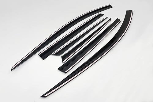 Miniatura 6 de AUTOCLOVER - Deflectores de viento para ventana lateral teñidos en negro ahumado, 6p, compatibles con 2023 All New Sportage, E260