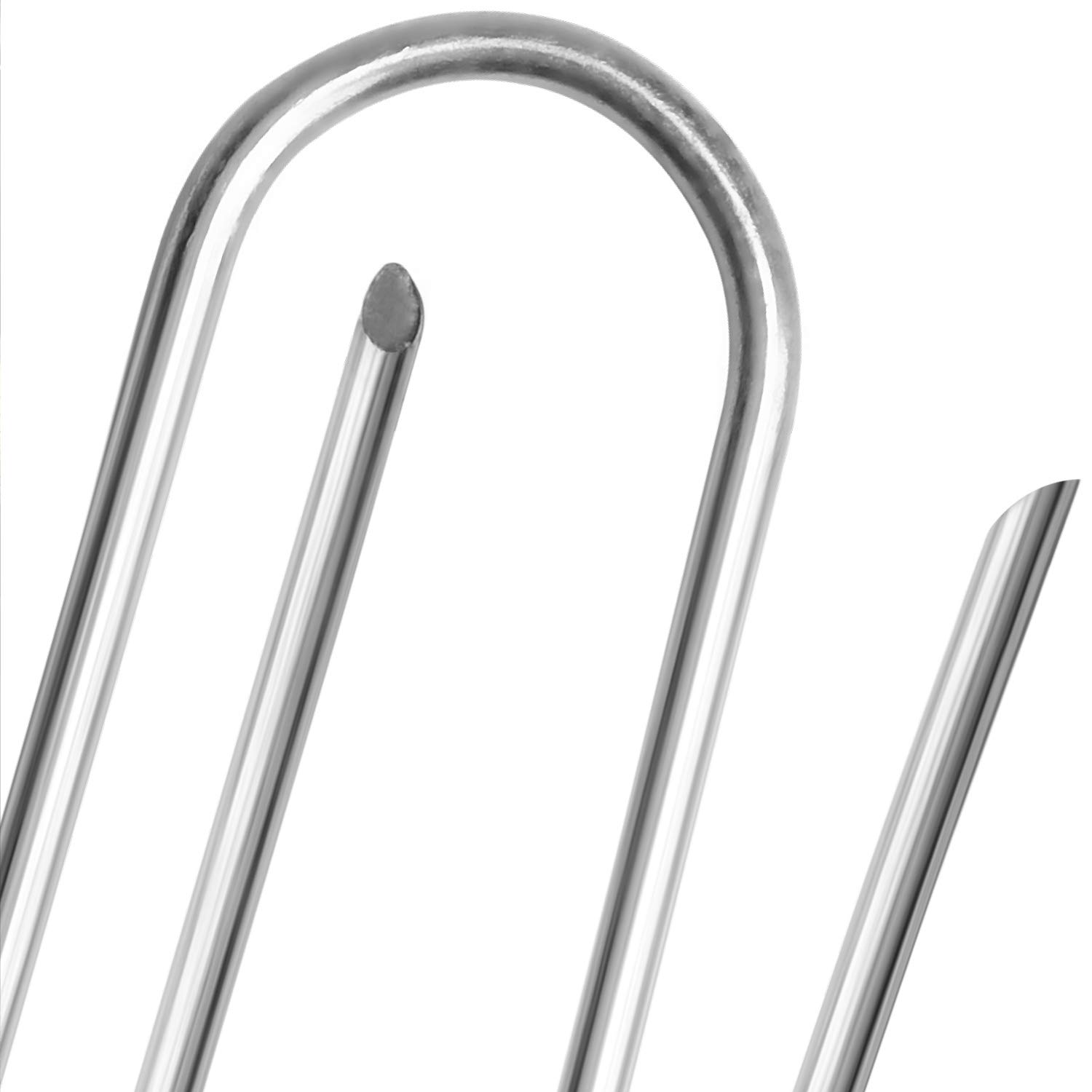 COM-FOUR® 100x Sledzie gruntowe wykonane z powlekanej stali | solidne sledzie gruntowe do mocowania wlóknin i folii - do ogrodu i kempingu - okragle
