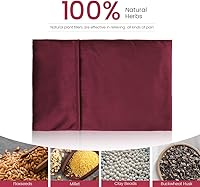 Vista 2 de Almohadilla térmica apta para microondas con funda lavable, 8 x 12 pulgadas, almohadilla térmica multiusos para microondas para cuello y hombros