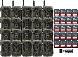 Stealth Cam 40MP Deceptor Max Cellular Trail Camera with 0.4-Second Trigger Speed (2-Pack) x 10 Bundle with 32GB Memory Card (20-Pack) and 4-in-1 Card Reader (31 Items) asin的图片