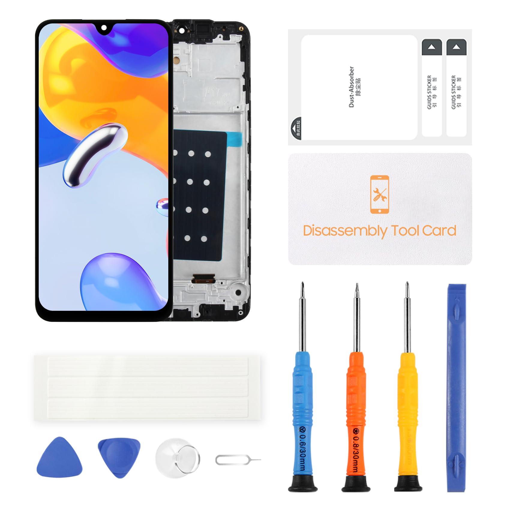 LADYSON Schermo LCD TFT per Samsung A17 5G/A17 4G Display LCD per Samsung Galaxy A17 SM-A175F SM-A176B SM-A176B/DS 6.7 Pollici Schermo di Ricambio Digitalizzatore Touch Assembly con Strumenti, Nero