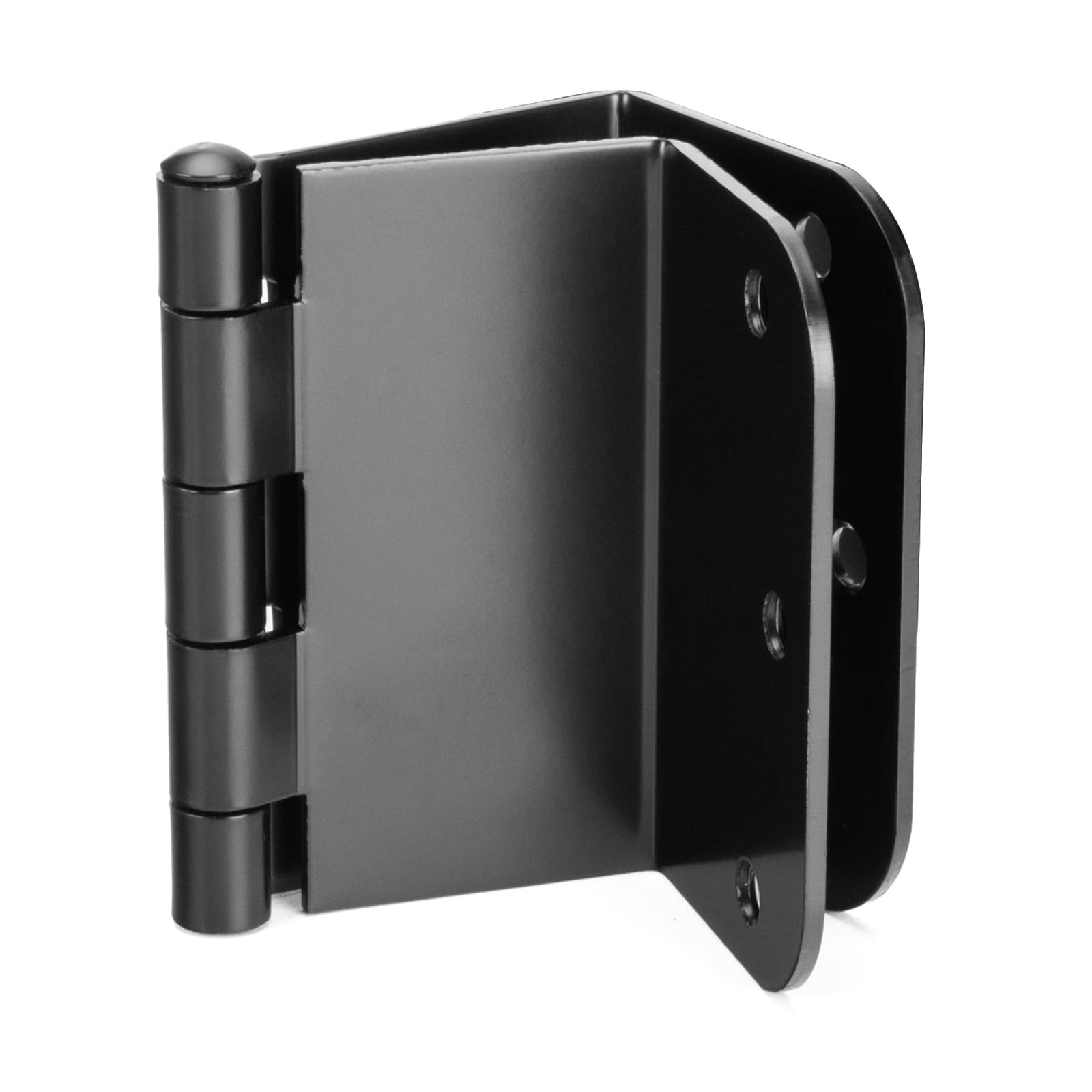 Haidms 12 Pack Offset Hinges Matte Black 3.5 Inch with 5/8'' Radius Corner Expandable Door Hinges for Heavy Duty Exterior Interior Doors