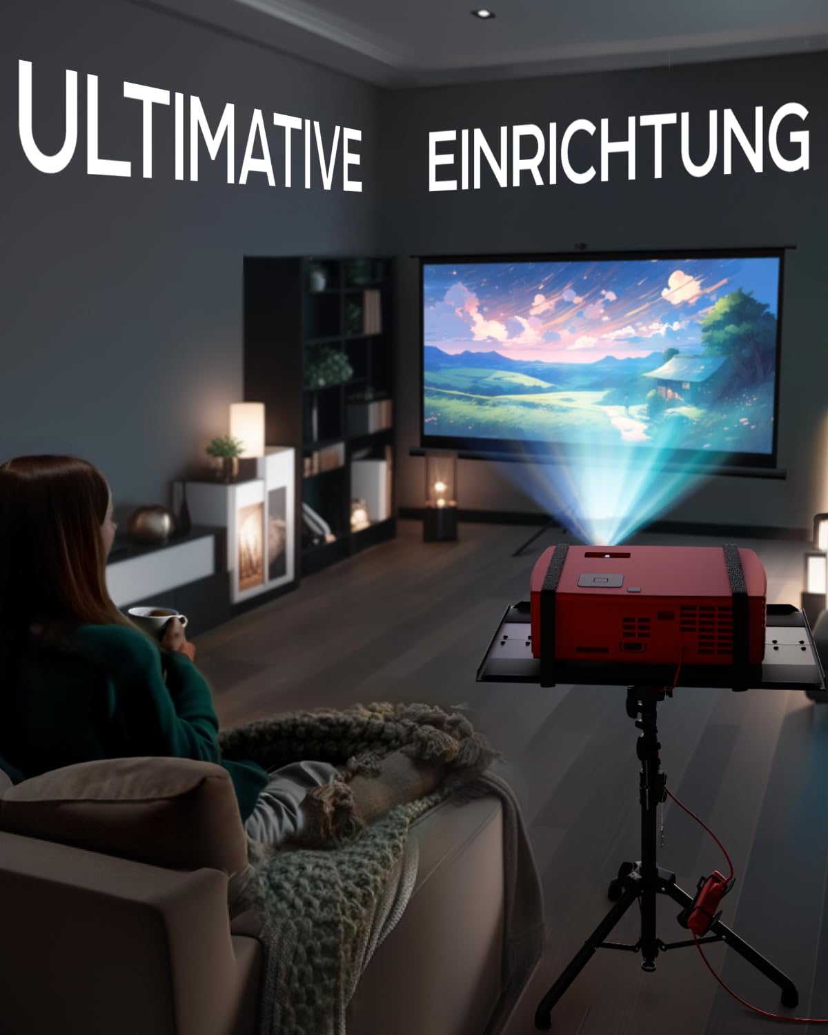 Projektor-Stativ, höhenverstellbar 27"-62" & Boden-Projektor-Stativ, tragbarer Laptop-Ständer, Kamera & Licht & Kugelgelenk – gut verarbeitet, einfach zu justieren, DJ-Rack & Musik- oder Filmständer
