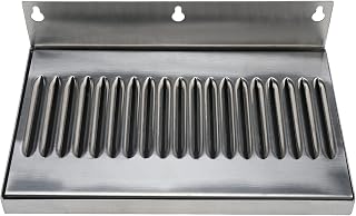 YaeMarine 10" x 6" Draft Beer Wall Mount Drip Tray - Stainless Steel - No Drain