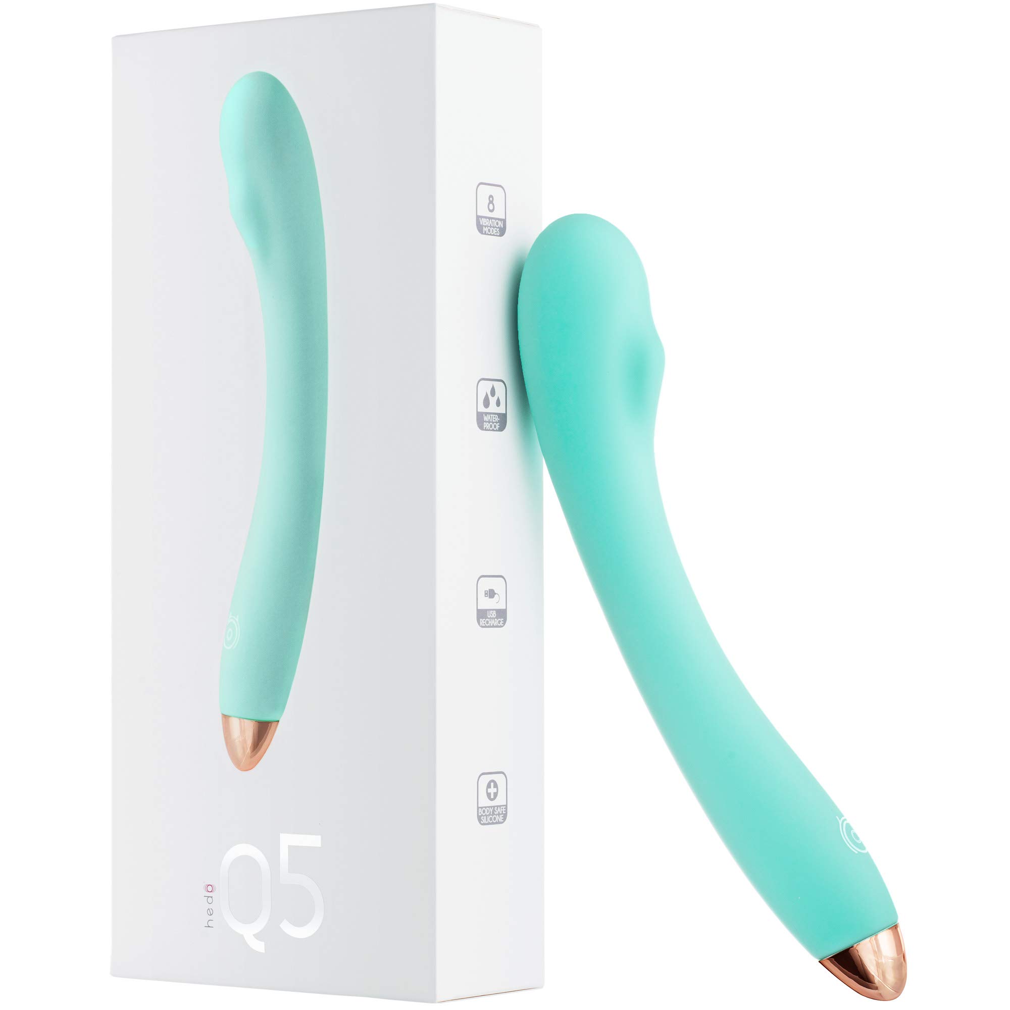 HEDO Q5 | Vibratore sessuale per donna | Silicone medico privo di PVC e ftalati | Stimolatore punto G | Vibratorepunto | RICARICABILE | Ideale anche per stimolazione anale