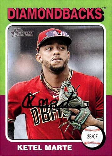 2024 Topps Heritage Baseball #157 Ketel Marte Arizona Diamondbacks Official MLB Trading Card (Stock Photo Shown, Card in Near Mint to Mint Condition)
