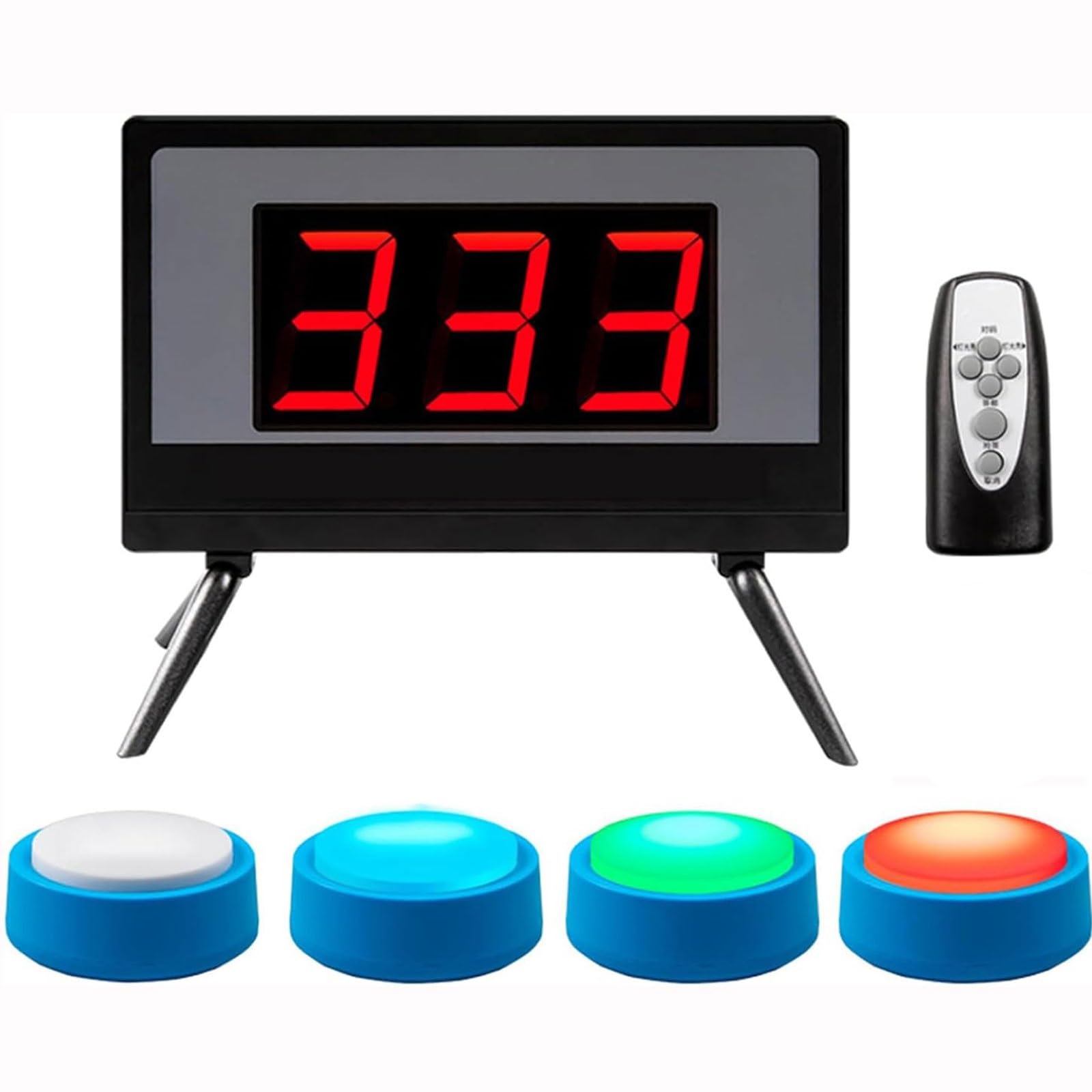 Buzzer de réponse de jeu ensemble sans fil avec télécommande 4 modes pour école