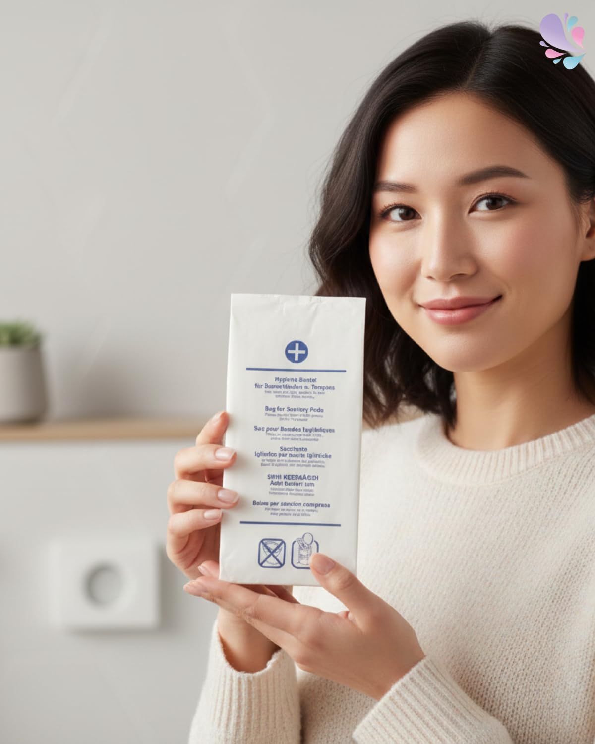 Damen-Hygienebeutel 1.000 Stück Weiß | Reißfestes Kraftpapier, diskrete Entsorgung, für Damenhygiene, WC-Kabinen & Sanitärbereiche