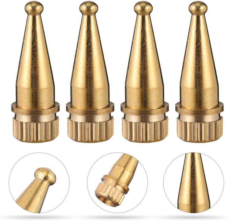 SUPVOX Copper Speaker Spikes Feet Set 8Pcs Shockproof Isolation Pads for Speaker Stand Protect Hardwood Floors Enhance Audio Quality