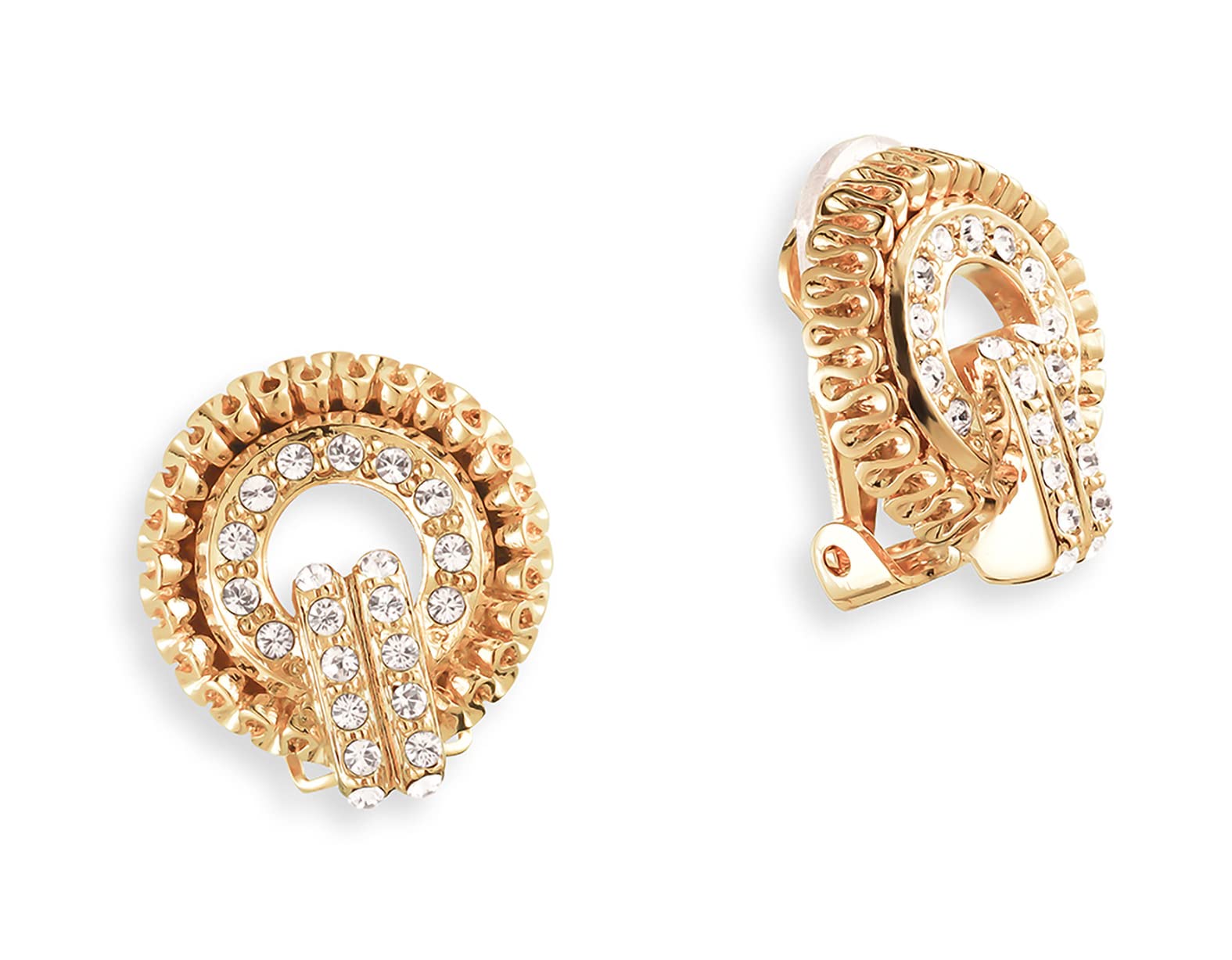 Ohrclip Tourbillon - Kristall - 22kt vergoldet