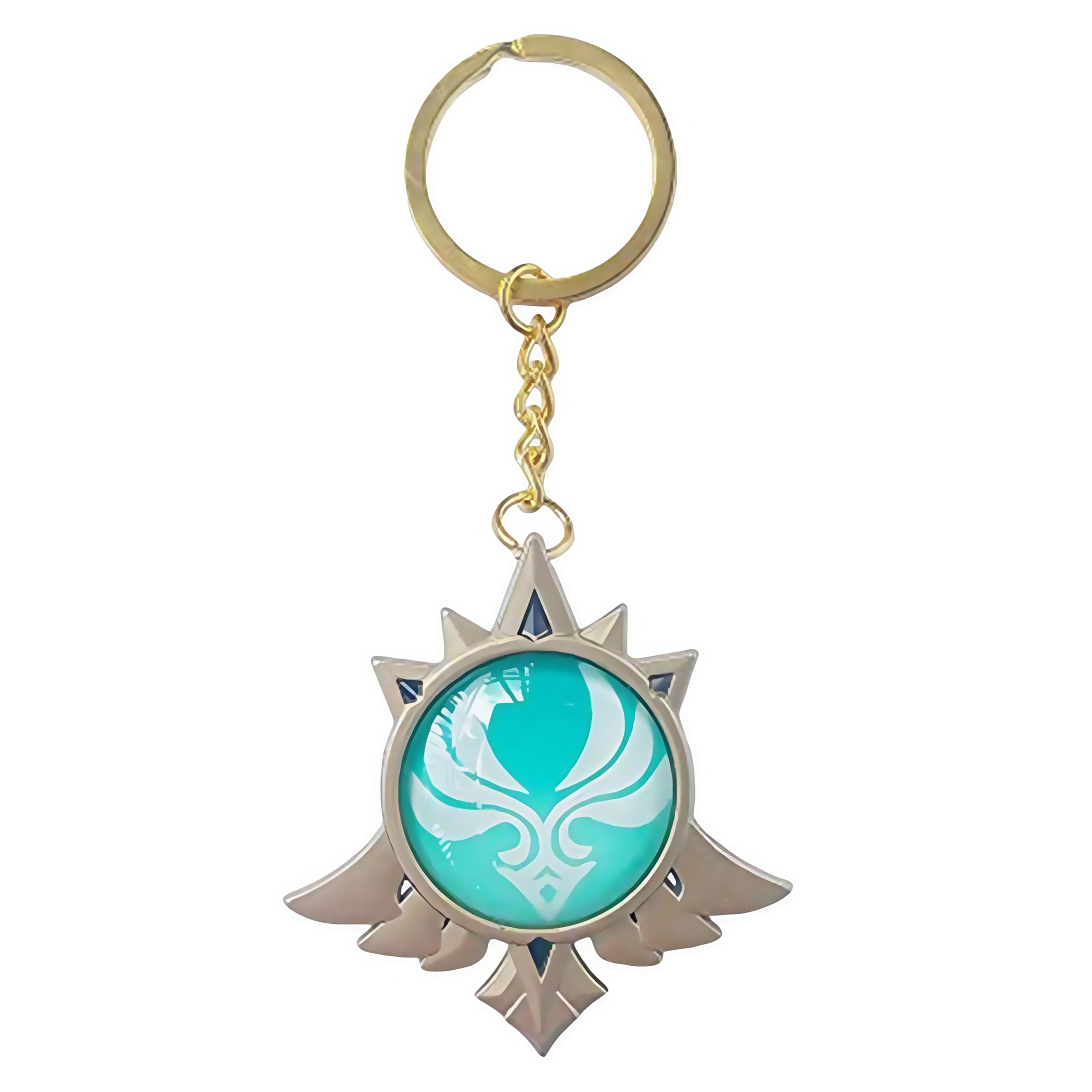 Toplucky Yellow Genshin Luminous Key Charms Toy Impact Mondstadt Vision Anemo Keychain Gold Game Figure Key Chain Pendant Keyring Genshin ​Character