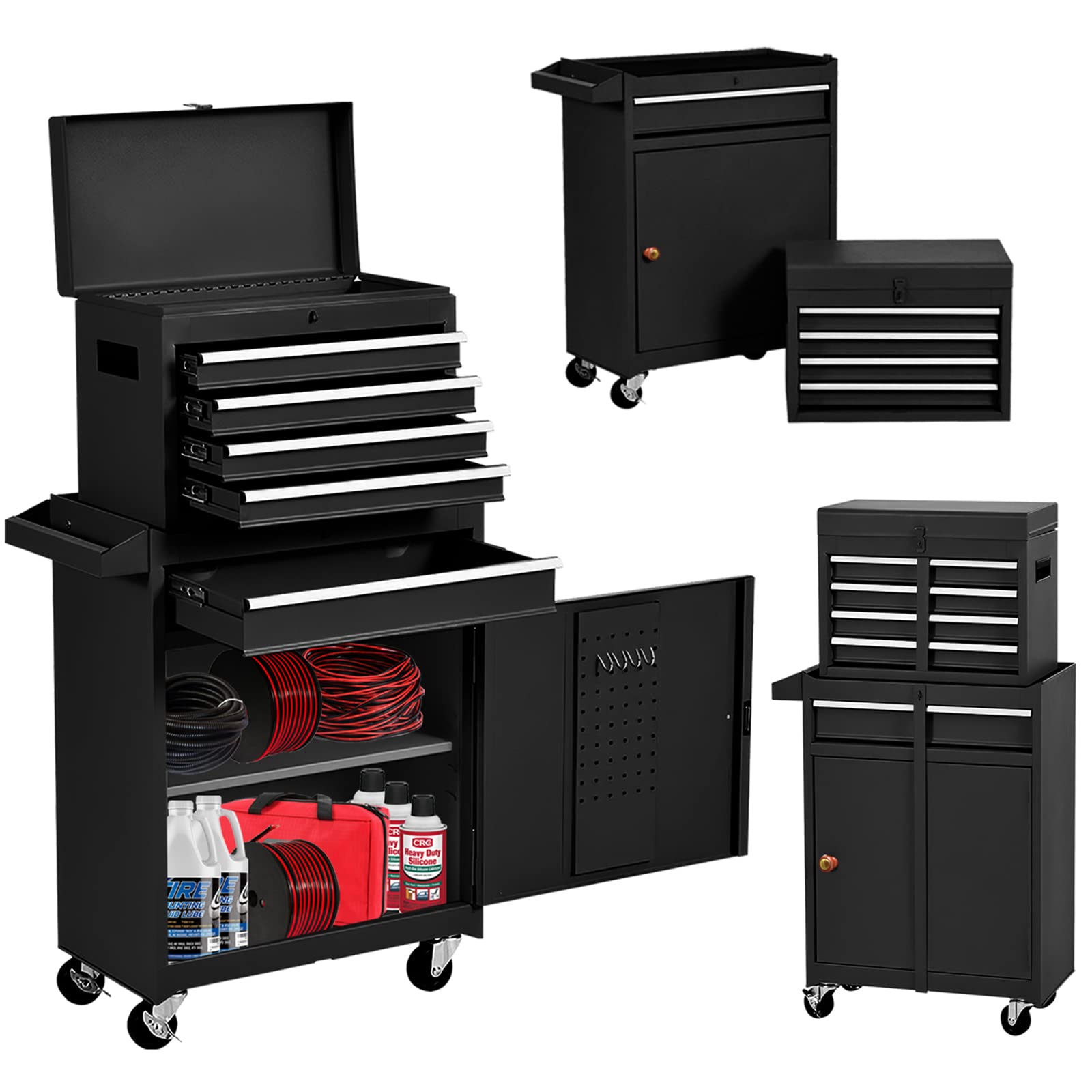 Buy 5 Drawers Rolling Tool Chest with Drawers, High Capacity Toolbox on Wheels, Lockable Drawers