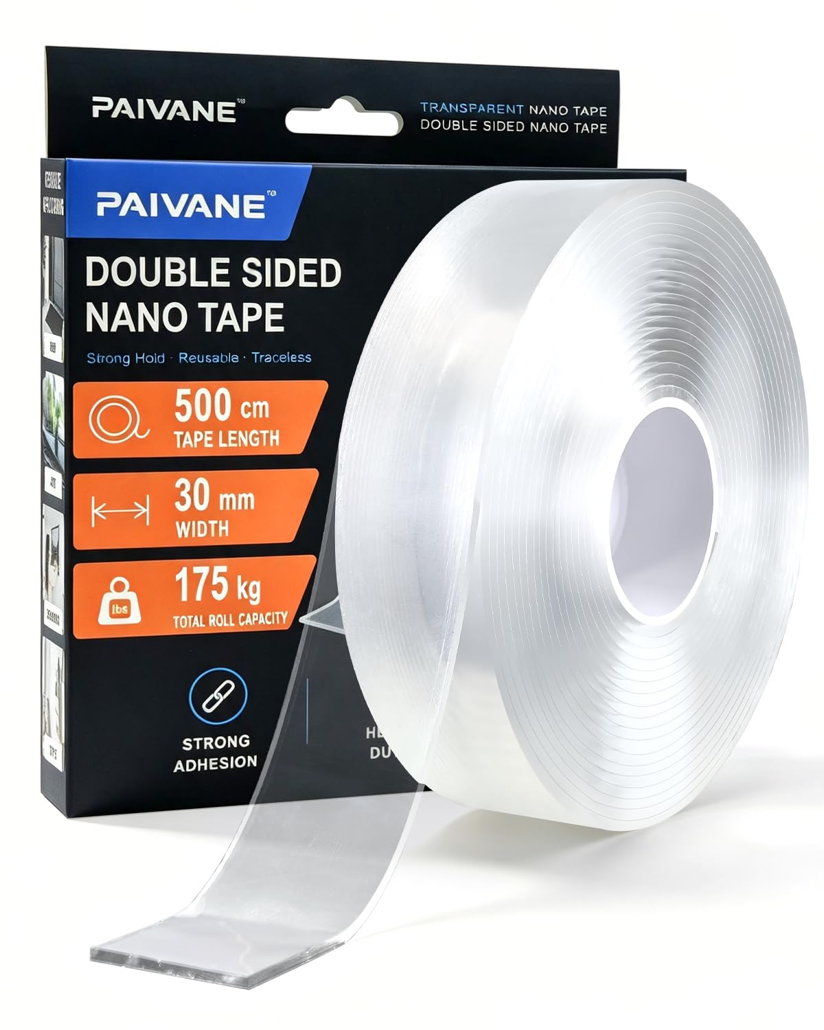 Double Sided Nano Tape Heavy Duty, Reusable Mounting Tape 3cm x 5m x 2mm