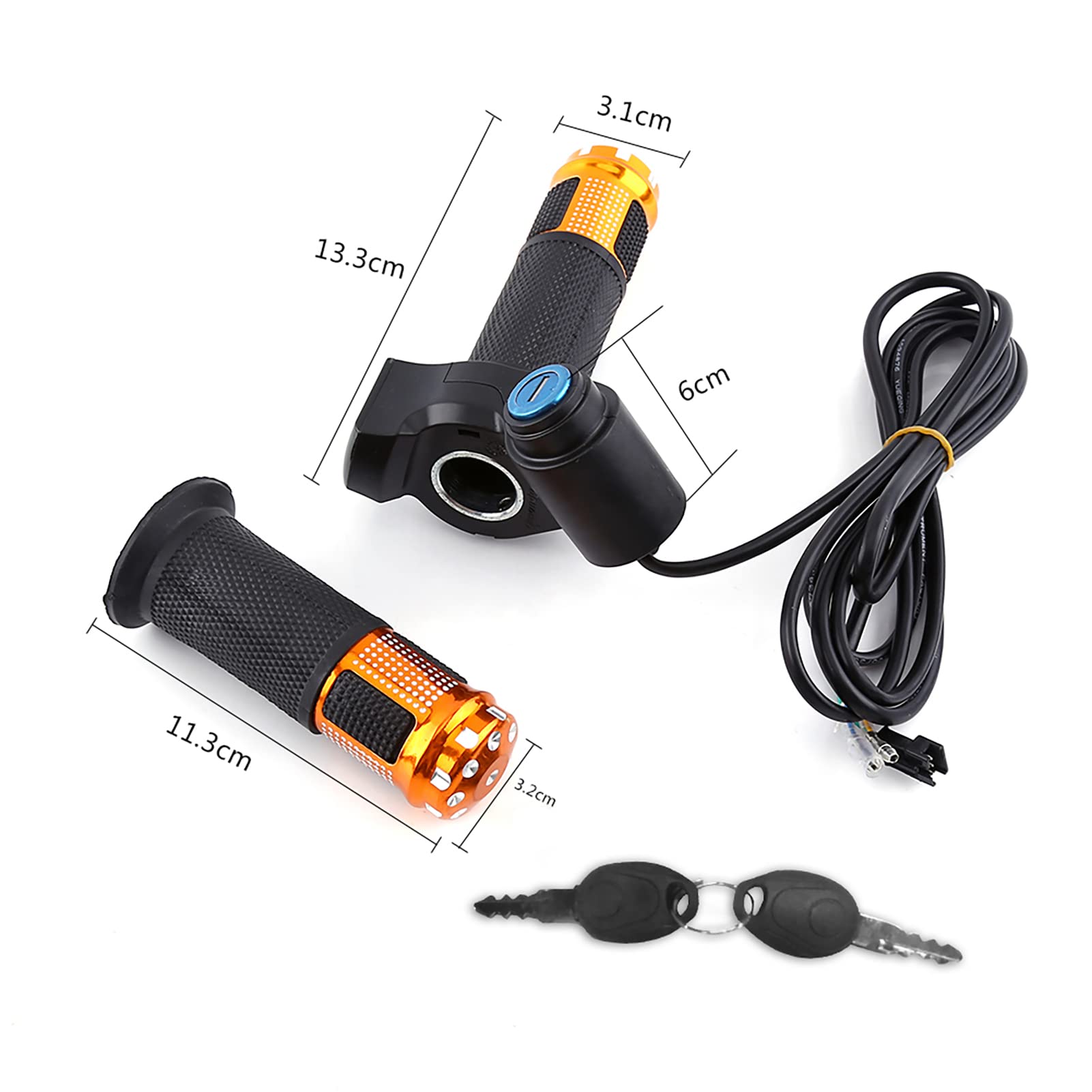 VOANZO Universele Ebike Gashendel – 22,5mm 3-draads Twist Grip, Geschikt Voor 12/24/36/48V, Voor Elektrische Fiets, Scooter En Skateboard