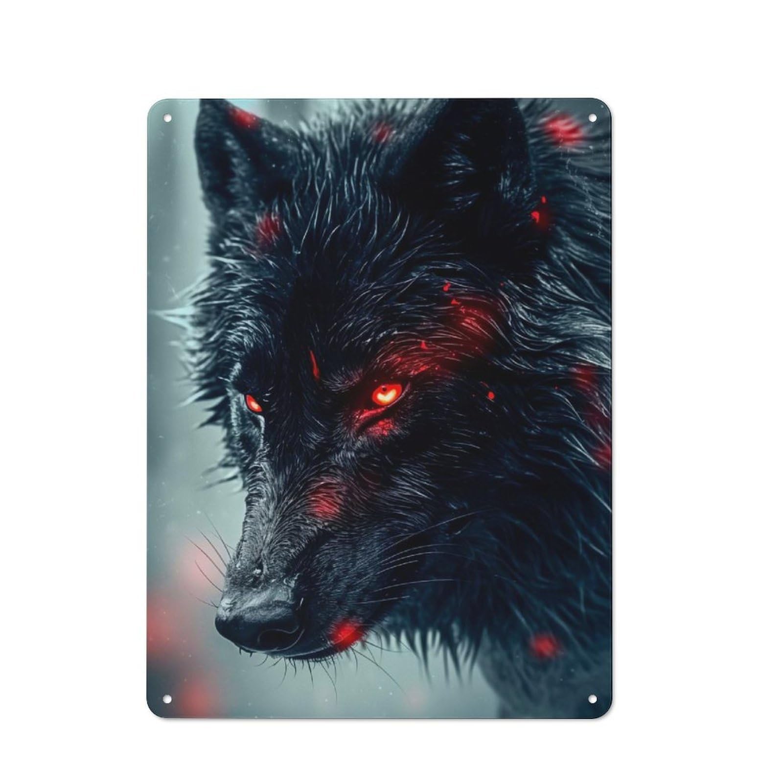 Junmoney Glowing Eyes Metal Sign 40X30cm With For Pub Or Café, Retro Decor, For Cooler-Month Interiors With Retro Character