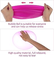 Vista 17 de Bola gigante de burbujas de agua de 47 pulgadas, bola de burbujas llena de agua, globo de burbujas transparente, inflable, divertida bola