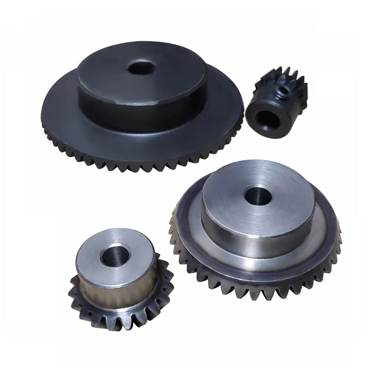 1Pair 1:2 Bevel Gear 3M12Teeth-24Teeth Hole 10mm-12mm 90 Degree Drive Commutation Steel Gears Screw M5