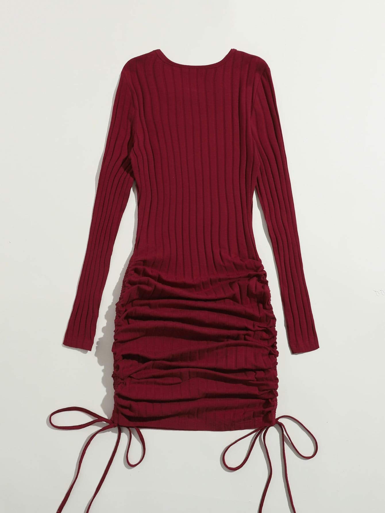 ruched drawstring side bodycon dress Neeno Women's Dresses Dress for Women (Color : Burgundy, Size : Small) : Clothing, Shoes & Jewelry Blazer Bust Size:42 Boys Velvet Horsebit Slip x-styleCode:H25-13232 Shein ezwear a true wardrobe workhorse