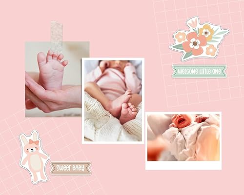 Miniatura 3 de Calcomanías de bebé niña para álbum de recortes, calcomanías decorativas para álbumes de recortes, manualidades, álbum de fotos, diario, calcomanías