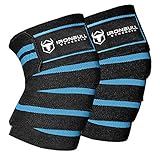 Knee Wraps (1 Pair) - 80' Elastic Knee and Elbow Support & Compression - For Weightlifting,...