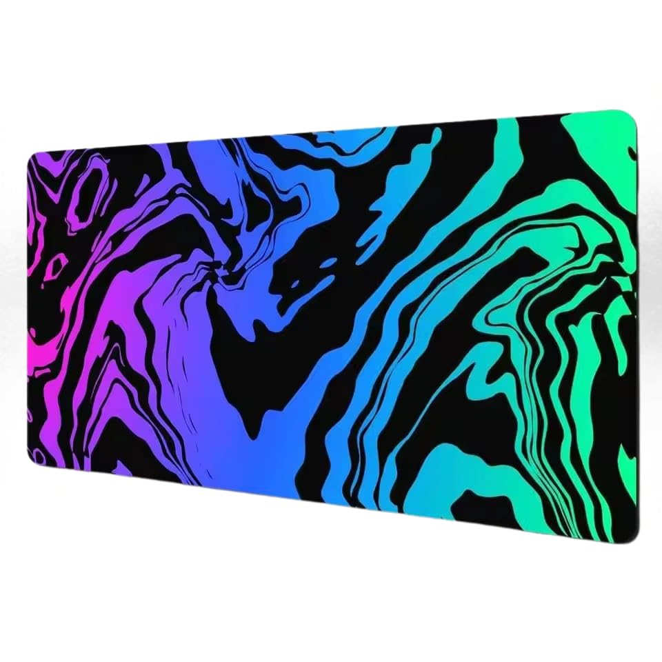 Image of Saco XXL Gaming Mouse Pad for PC - Large Desk Mat 900x400x3mm, Extended Non-Slip Rubber Base, Waterproof Surface, Fluid Design, Big Keyboard Mouse Pad for Office & Home Setup