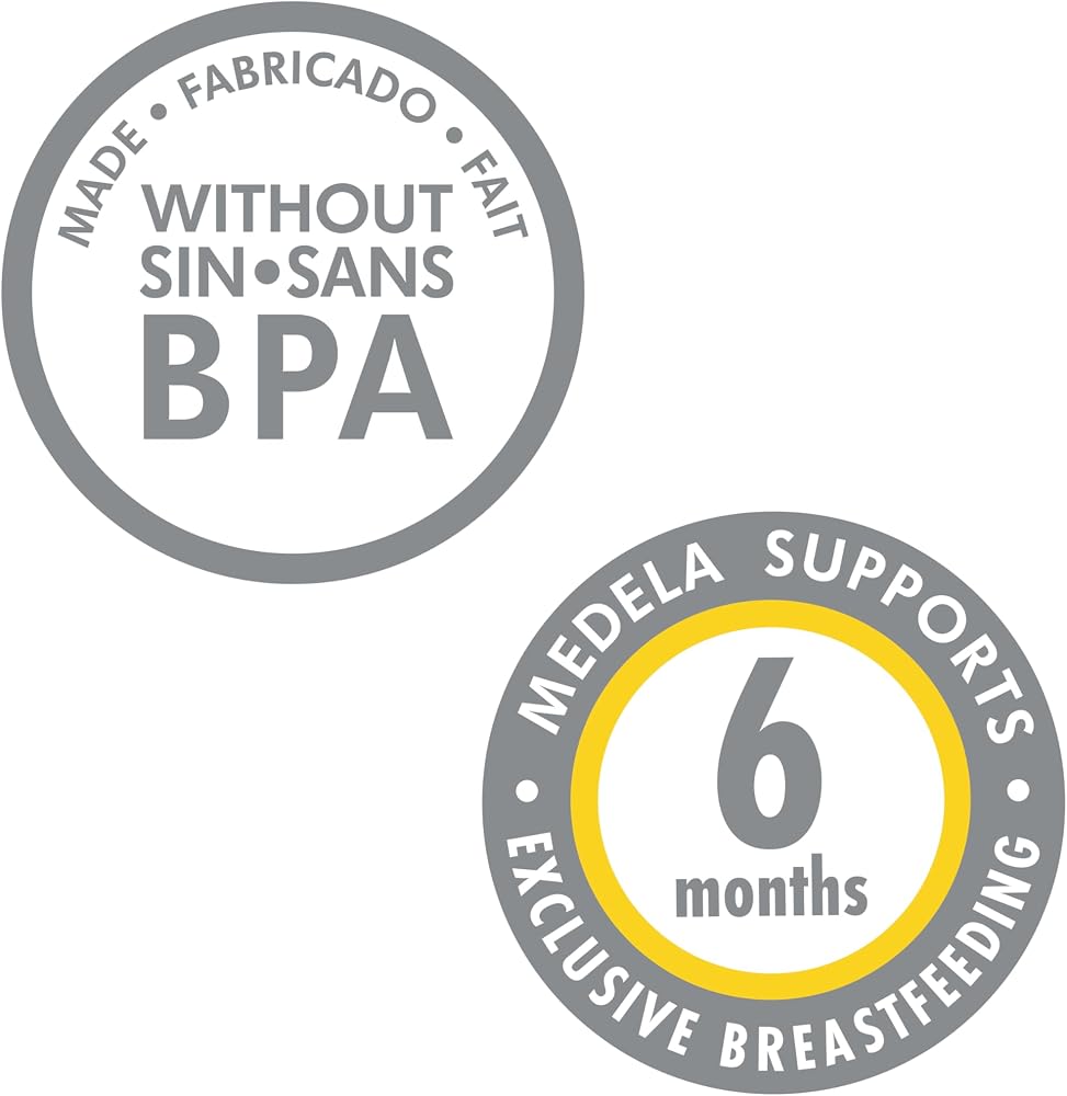 Medela Slow Flow Feeding & Storage Bottles, 3 Pack of 5 Ounce Bottle with Nipple, Lids, Wide Base Collars, and Travel Caps, Made Without BPA