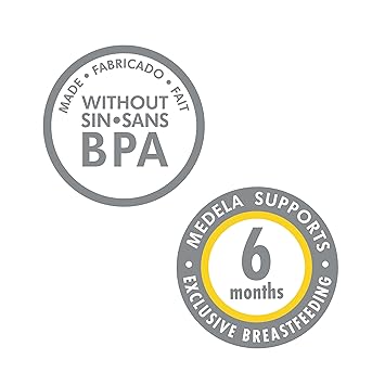 Medela Breast Milk Collection and Storage Bottles with Solid Lids - 6pk/5oz-150mL Breastmilk Container, Compatible Breast Pumps and Made Without BPA