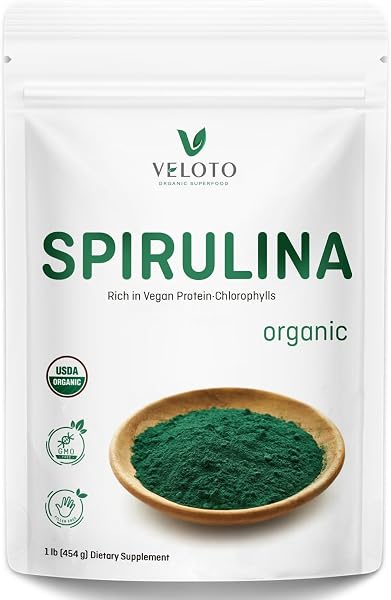 VELOTO Organic Spirulina Powder 1 Pound