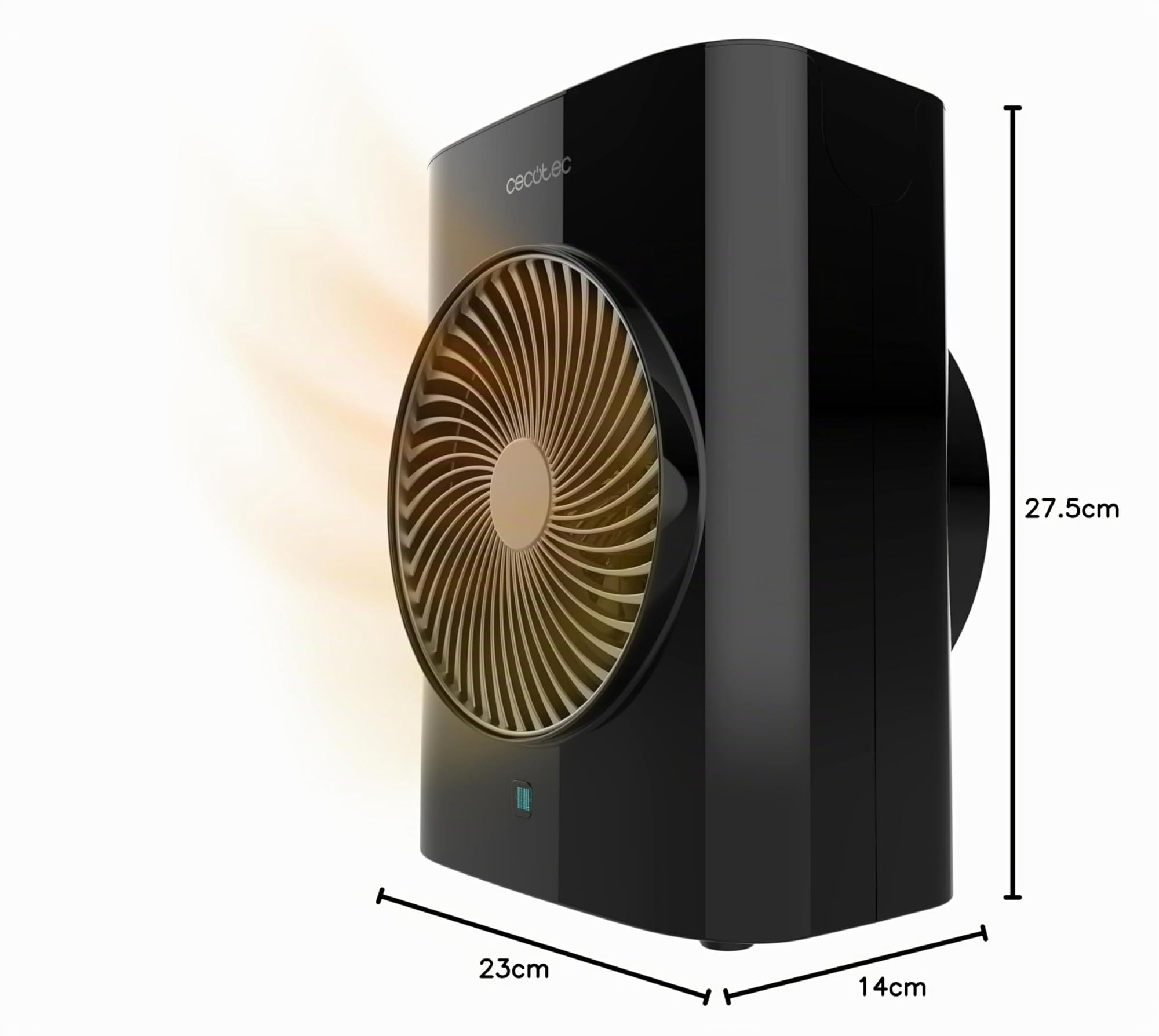 Cecotec Riscaldatore ReadyWarm 2070 Max Force Smart Black. Termoventilatore, 2000 W, 2 Livelli di Potenza, 3 Modalità di Funzionamento, Display LED e Telecomando