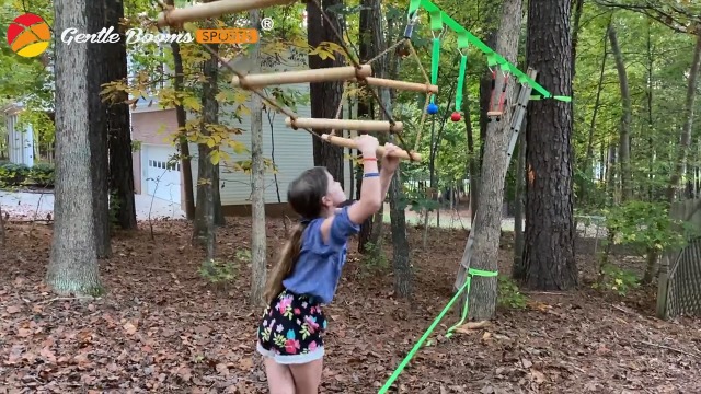 Amazon.com: 2-in-1 Ninja Warrior Obstacle Course with Zip Line for
