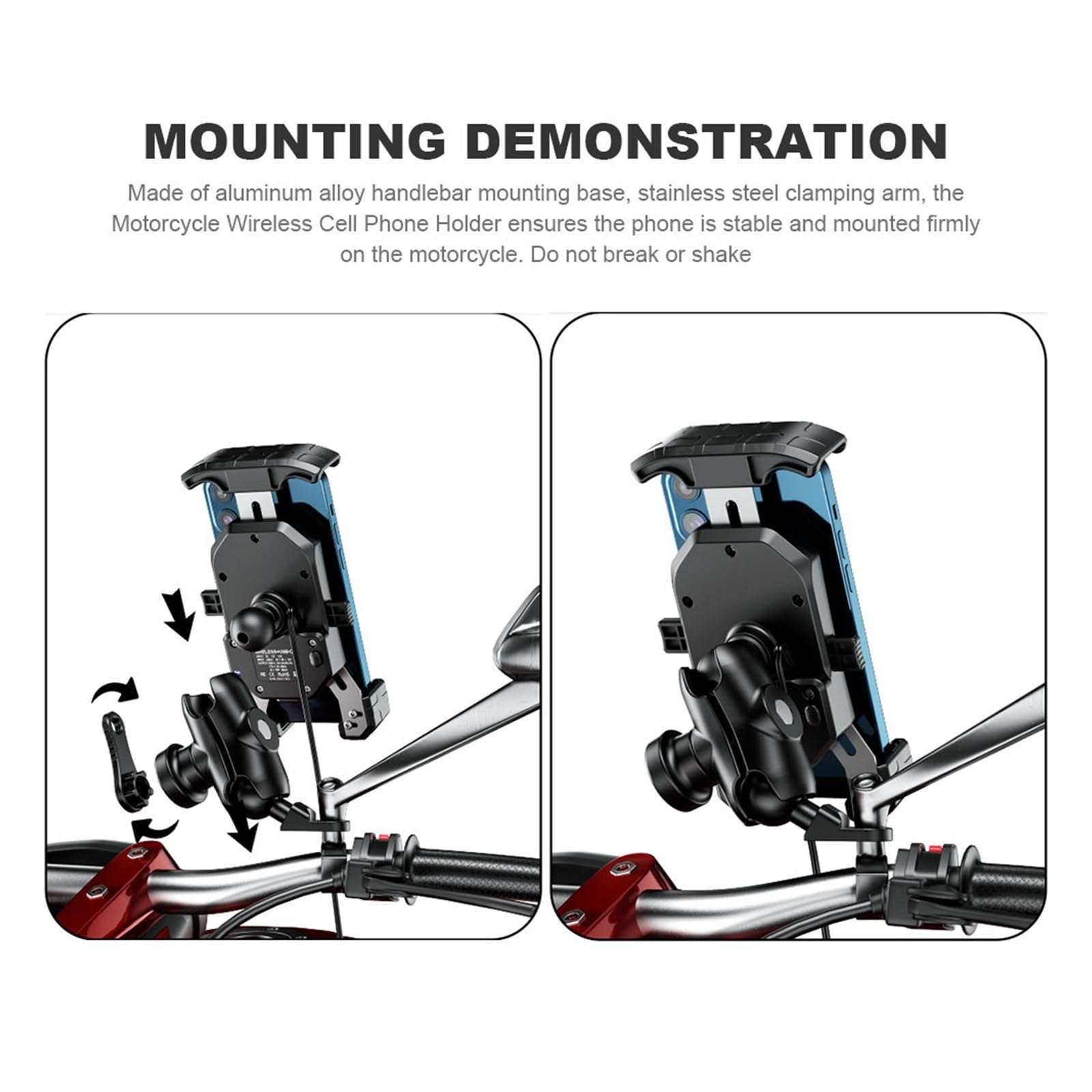 Amazon.co.jp: バイク用スマホホルダー 4.0-7.0 インチの携帯電話 12V