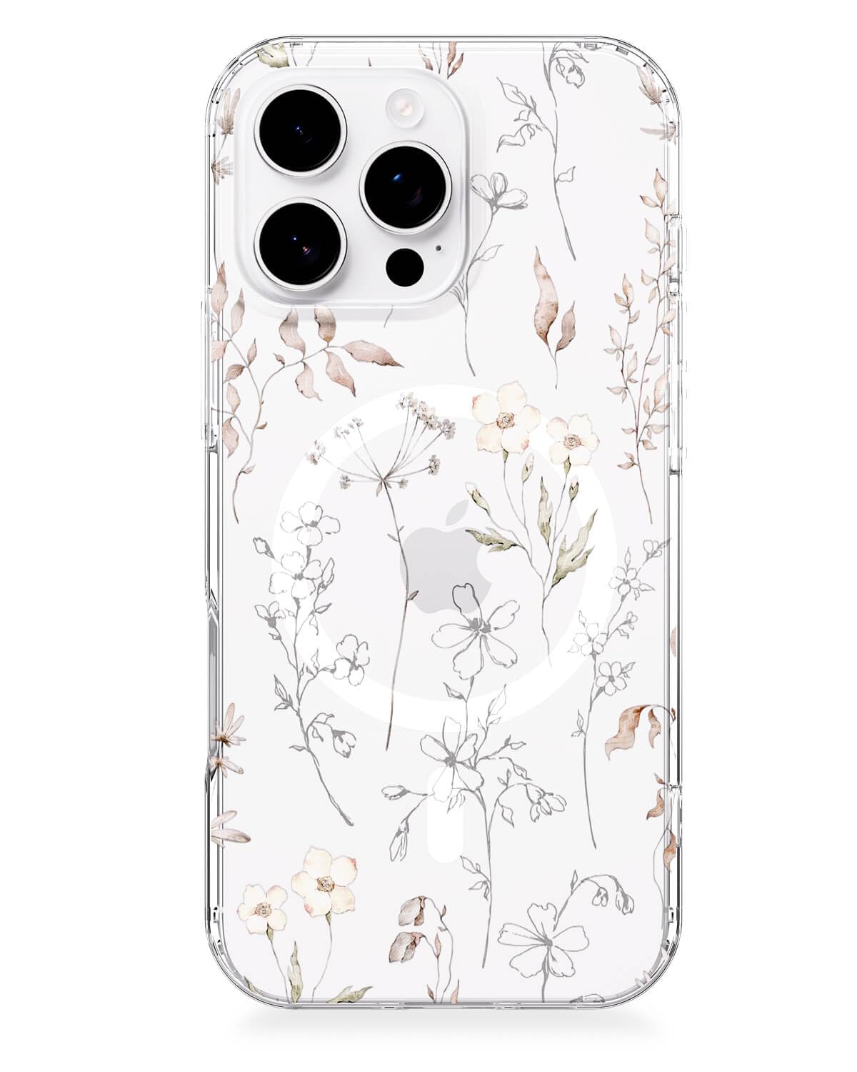 Coque iPhone 16 Pro Max florale compatible Magsafe Feams antichoc mince - 8